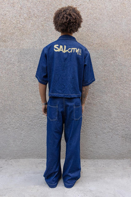 Calça jeans wide Milano