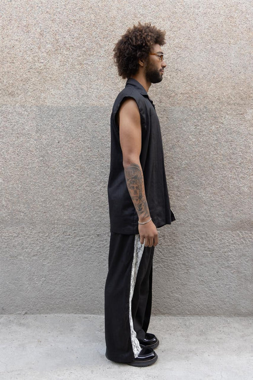 Calça camada rendas milano