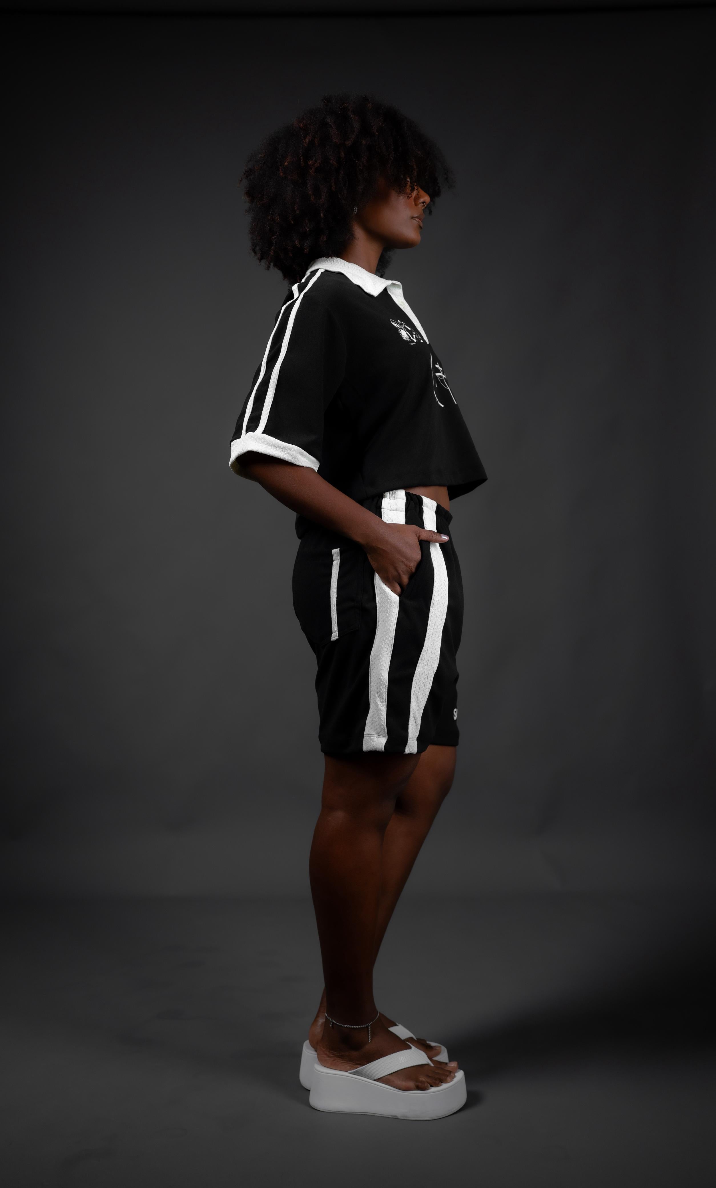 Conjunto short e cropped monocity