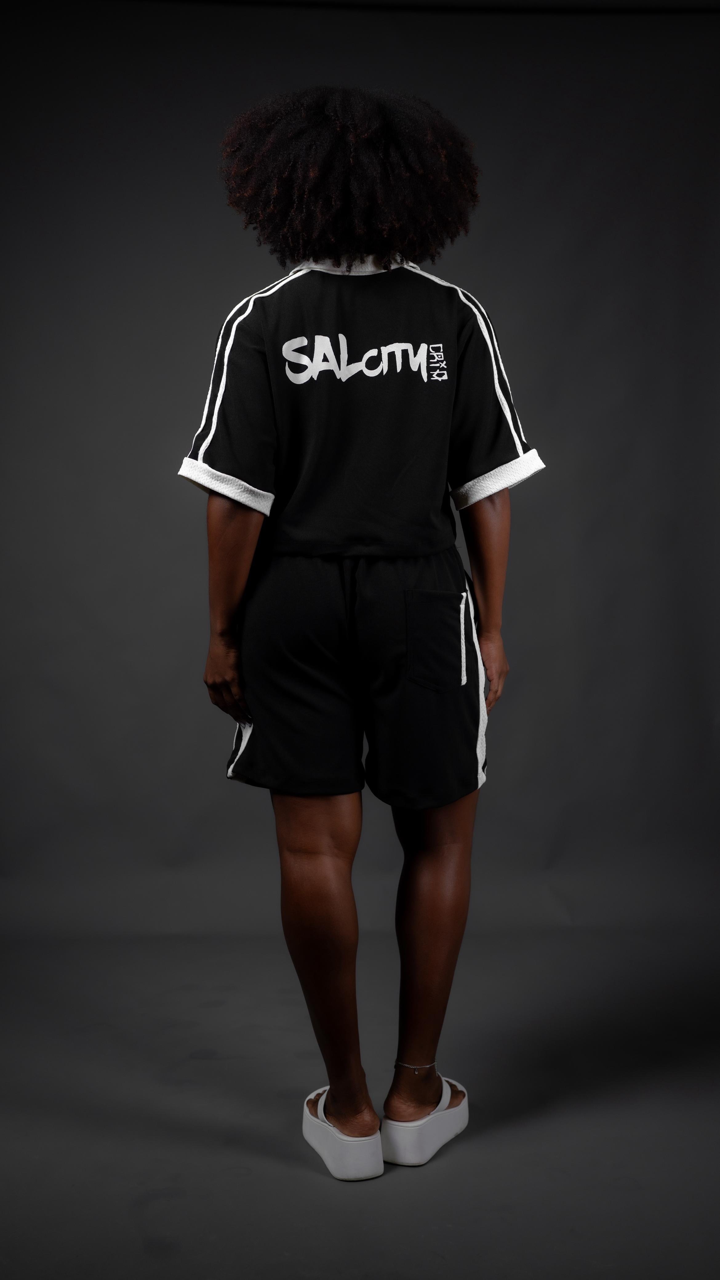 Conjunto short e cropped monocity