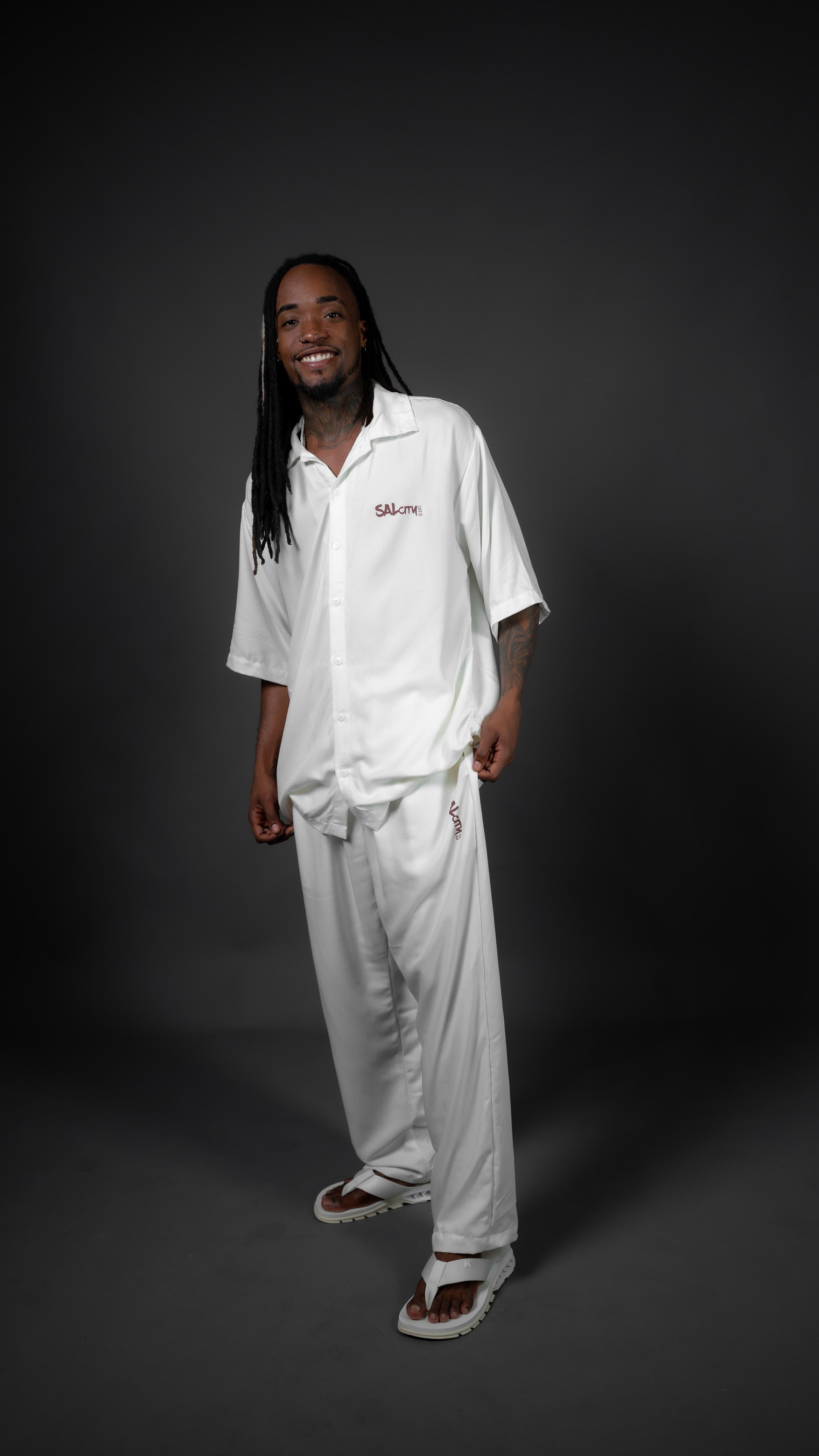 Calça clássica agenero Branca Monocity