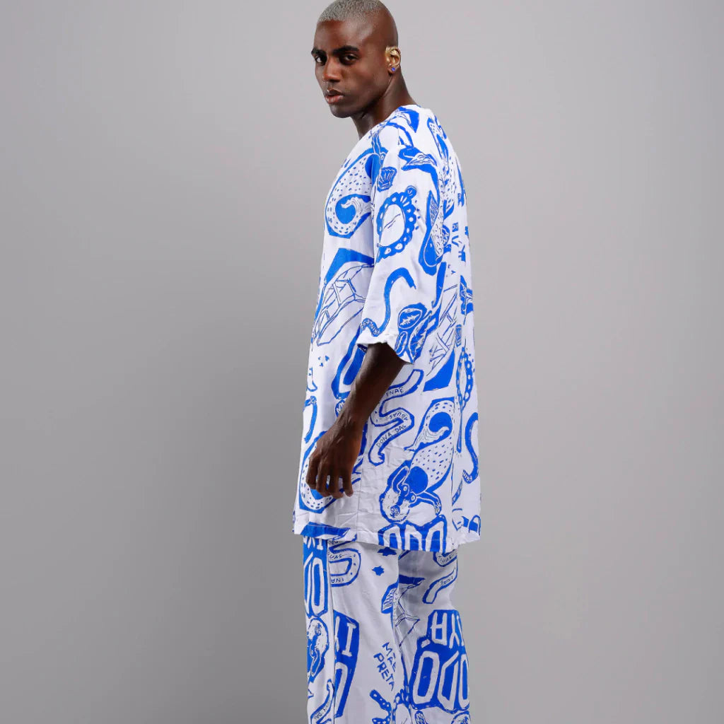 Conjunto Calça e Kimono Yemanja