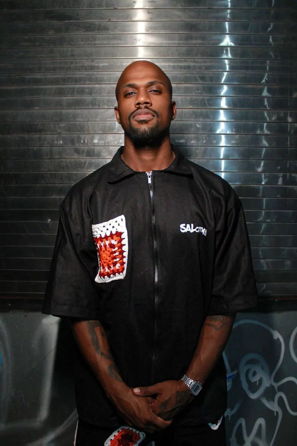 Camisa brim crochê
