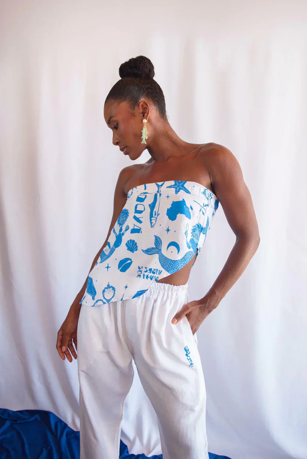 Cropped linho Yemanja