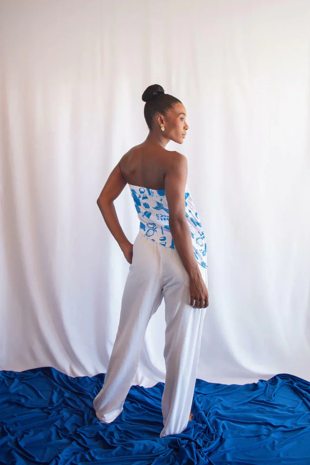 Cropped linho Yemanja