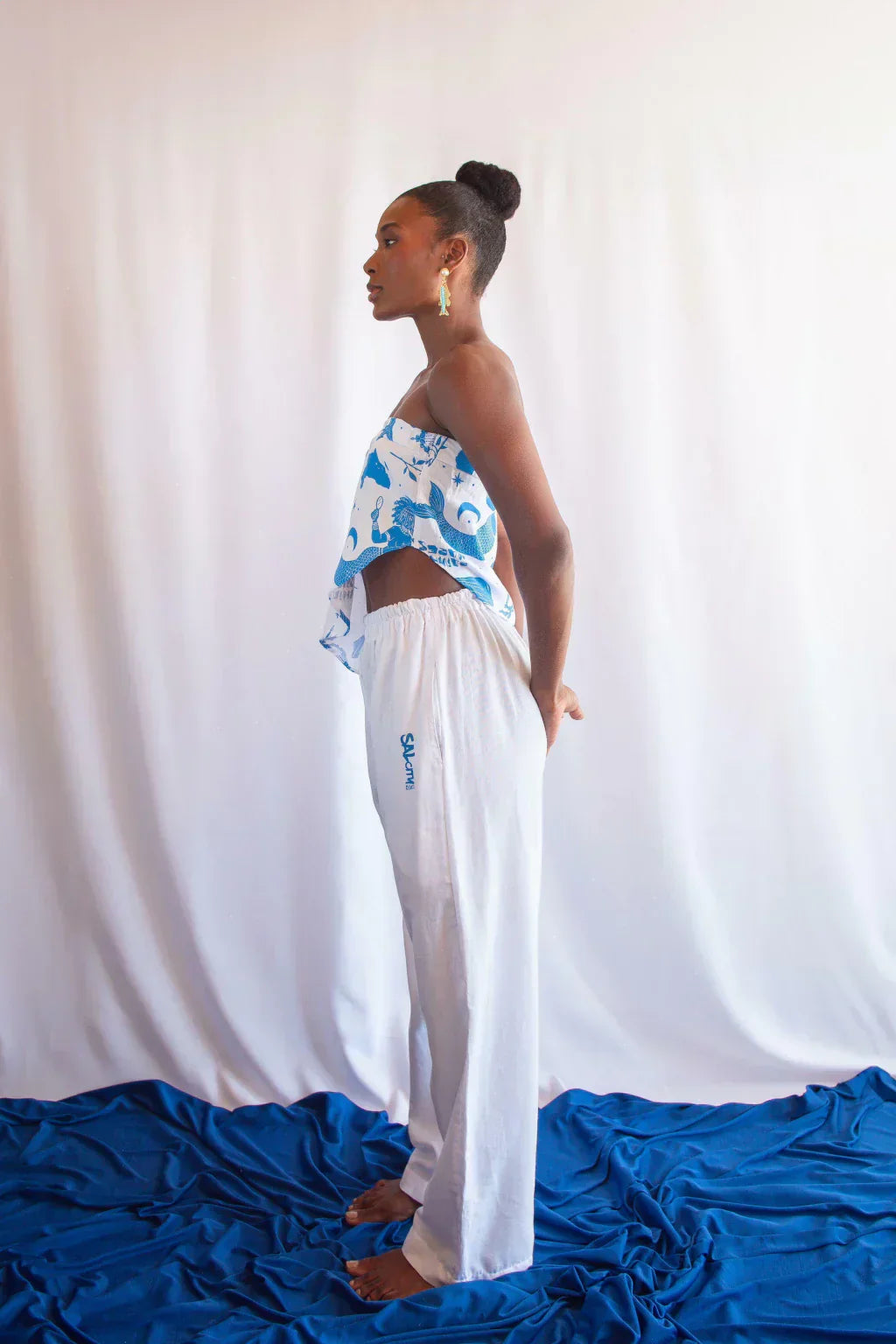 Cropped linho Yemanja