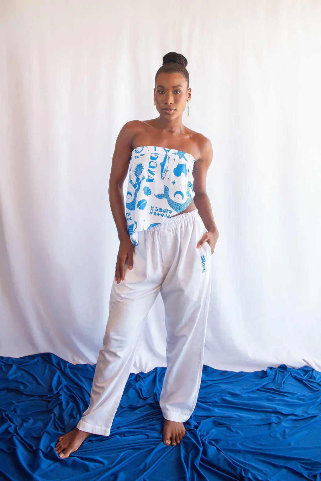 Cropped linho Yemanja