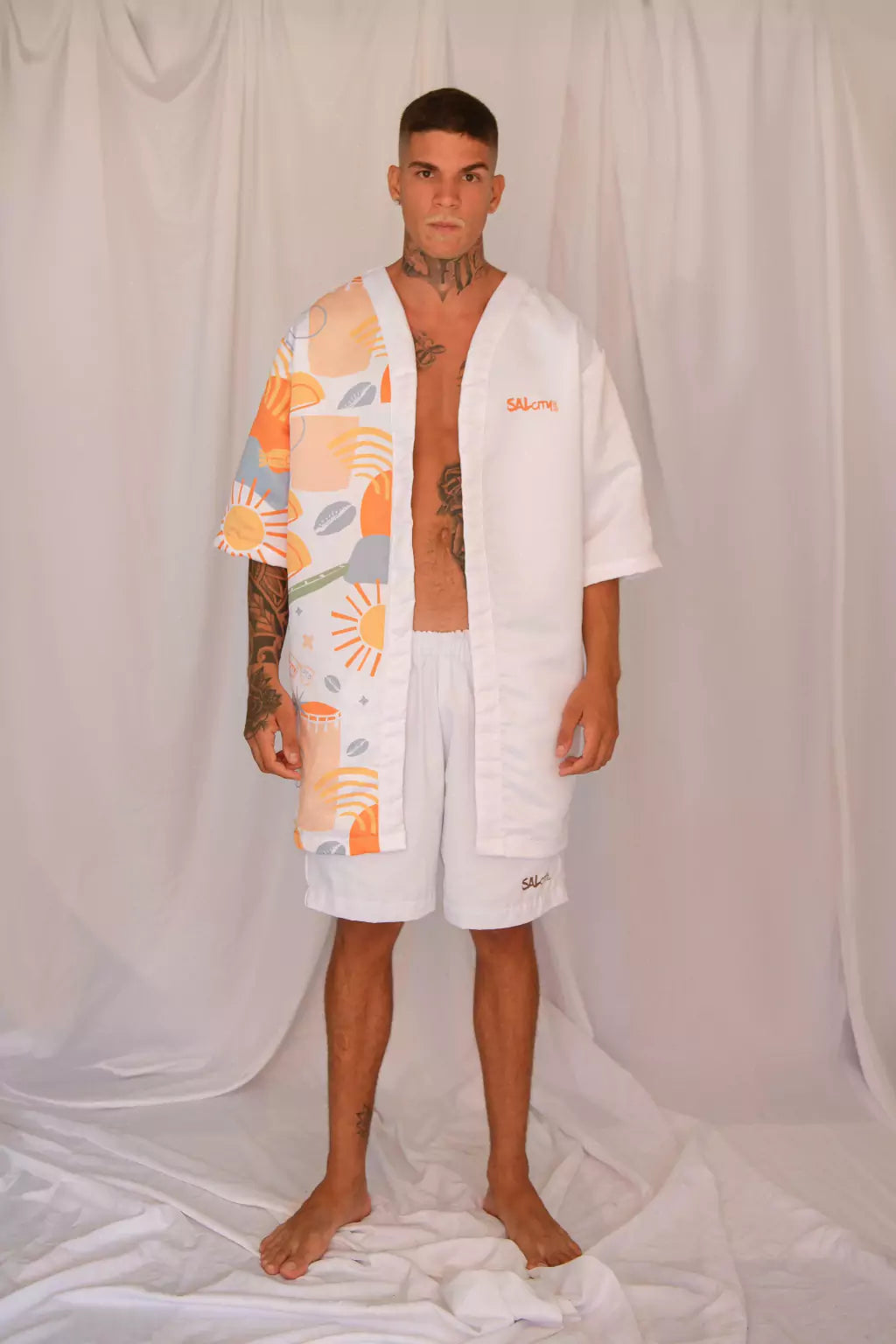 Kimono toque de seda