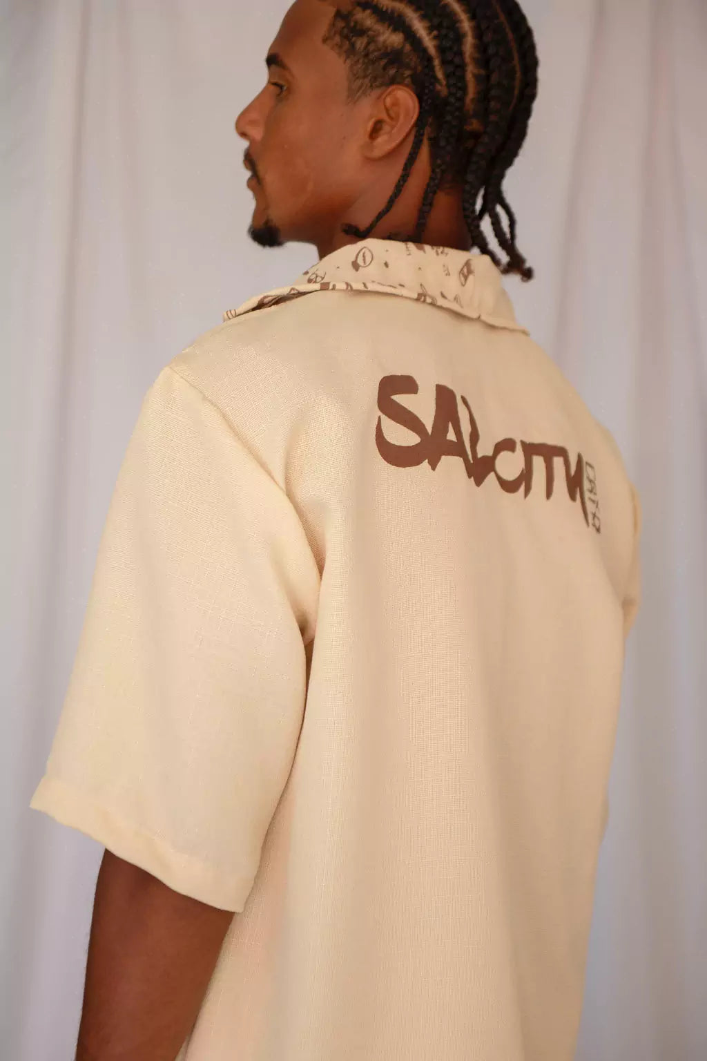 Camisa de botão linhão